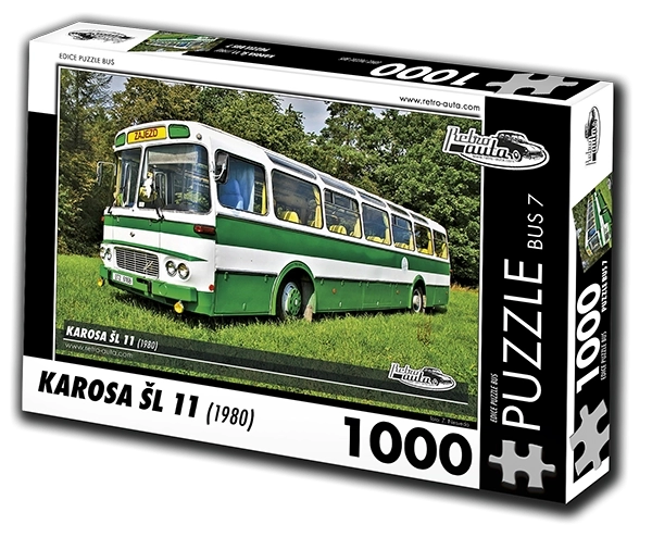 RETRO-AUTA Puzzle BUS č.7 Karosa ŠL 11 (1980) 1000 dílků