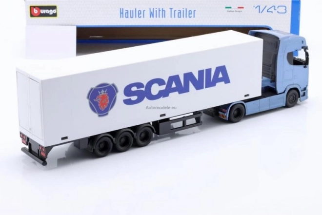 Bburago 1:43 Truck with trailer - Scania 770 S - White Trailer SCANIA