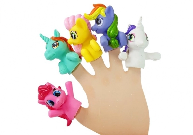 Čepičky na prsty Ponytail Puppets Unicorn 5 položek.