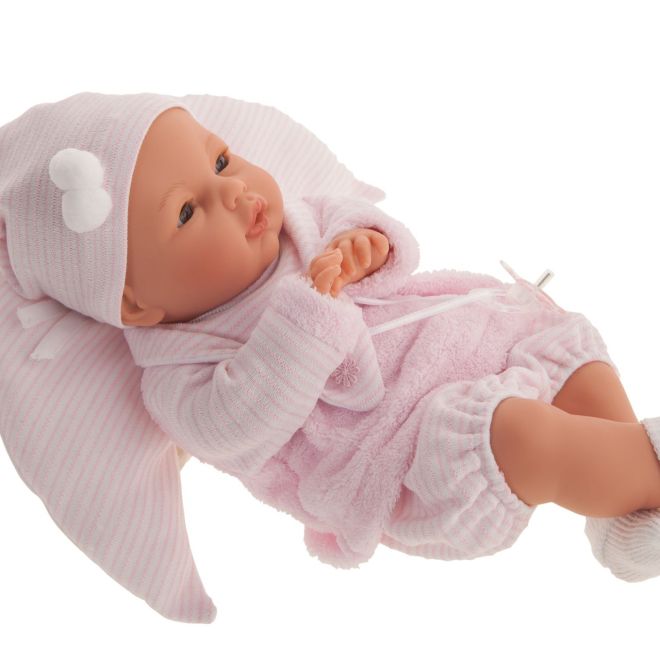 Antonio Juan 14049 BIMBA - mrkací panenka miminko se zvuky a měkkým látkovým tělem - 37 cm