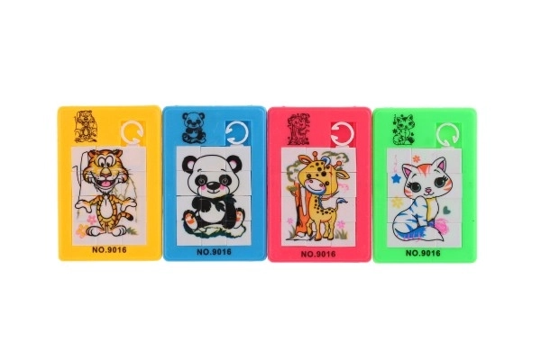 Přesouvačka hlavolam zvířátko plast 5,5x8cm 4 barvy v sáčku