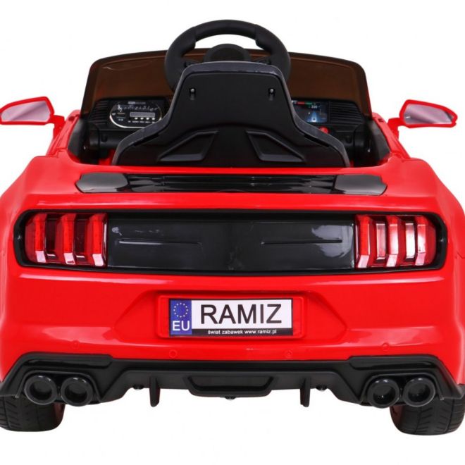 GT Sportovní auto na baterie pro děti Červené + dálkové ovládání + pomalý start + nosič zavazadel + MP3 LED
