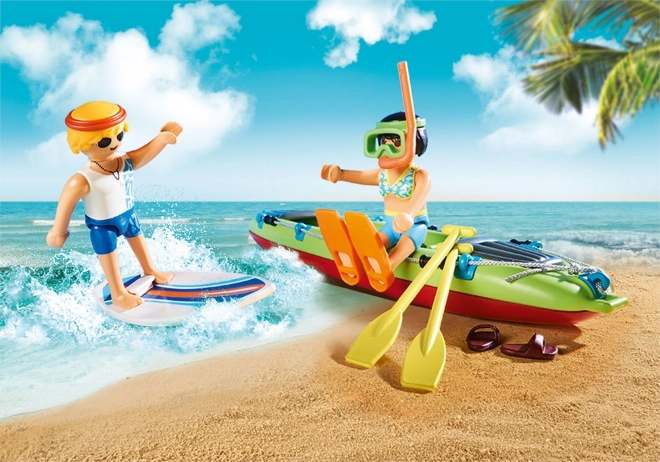 PLAYMOBIL® Family Fun 70436 Plážové auto s lodním přívěsem