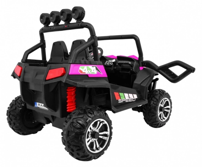 Dětská terénní buggy Grand Lift růžová + pohon 4x4 + dálkové ovládání + nosič zavazadel + rádio MP3 + LED dioda