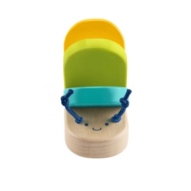 Fisher Price dřevěná klapající housenka