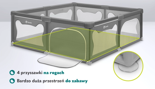 LIONELO Dětská ohrádka Willow XL Grey Concrete