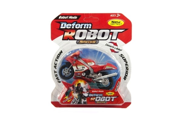 Transformer motorka/robot plast 11cm asst mix barev na kartě