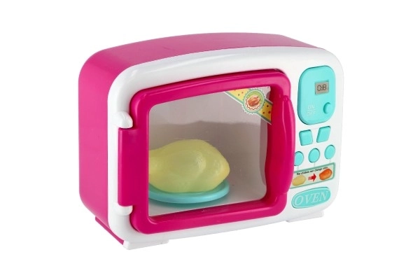 Mikrovlnná trouba plast 21x16cm na baterie se zvukem se světlem v krabici 26,5x19x13cm