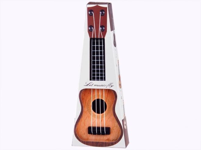 Mini ukulele pro děti 25 cm – světle hnědá