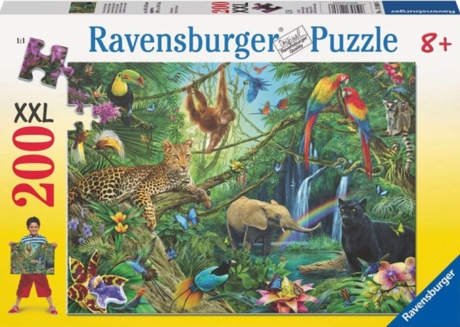 RAVENSBURGER Puzzle Zvířata v džungli XXL 200 dílků