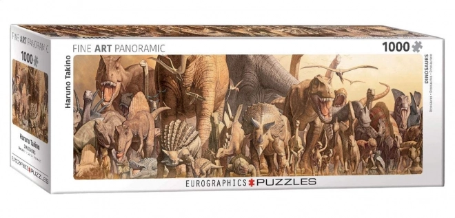 Panoramatické puzzle dinosauři