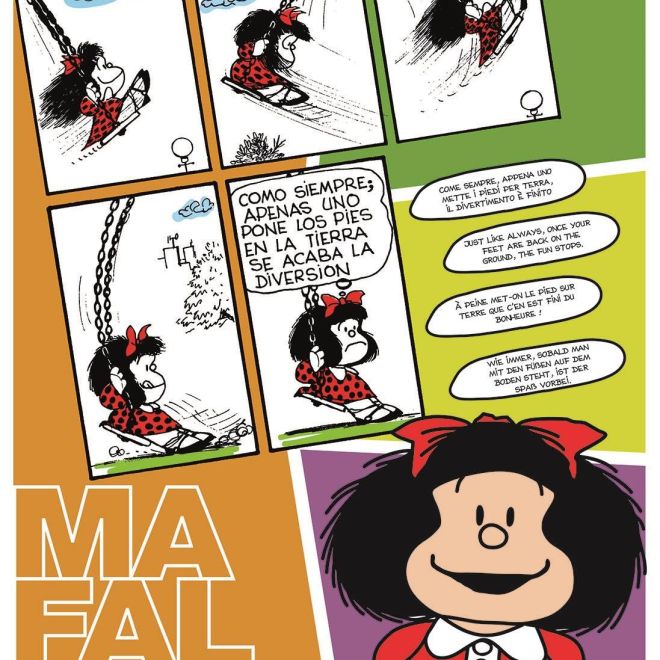 CLEMENTONI Puzzle Mafalda na houpačce 500 dílků