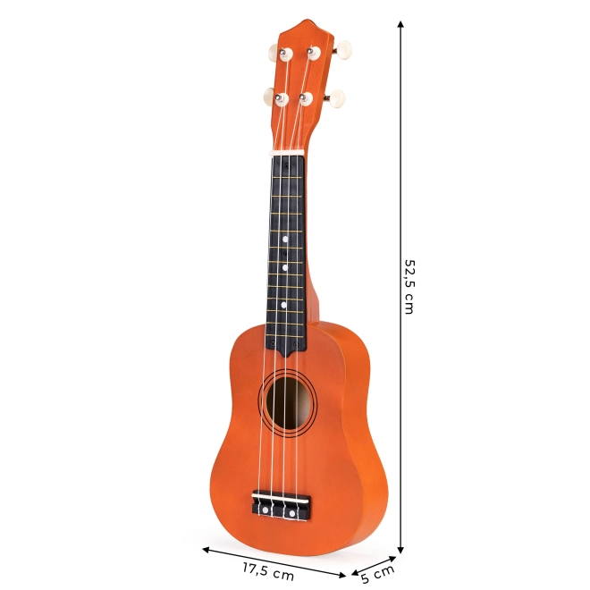 Dětské dřevěné ukulele se 4 nylonovými strunami