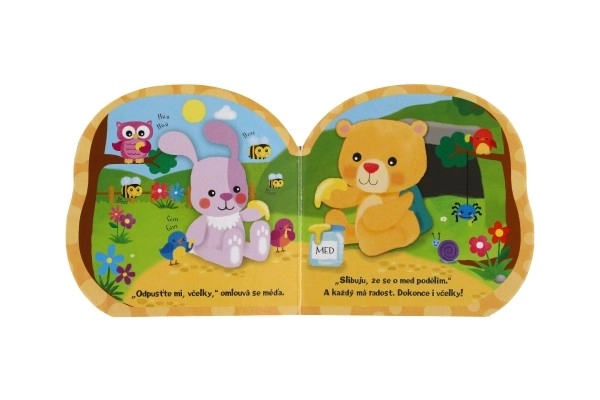 Knížka Veselá pohádka pro malé ručičky - Méďa CZ text 13x12,5cm