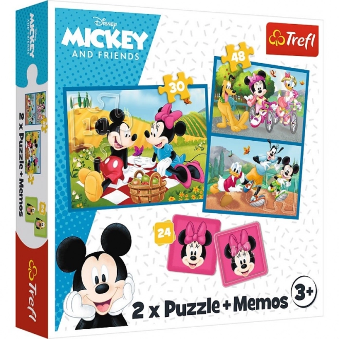 Puzzle 2v1 Memos Seznamte se s postavičkami Disney