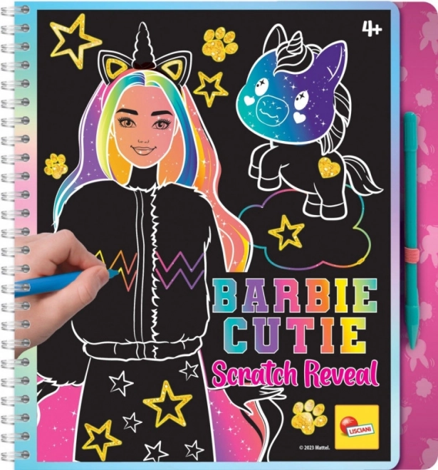 Barbie škrábací a skicovací knížka