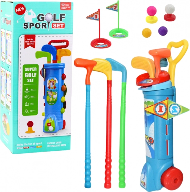 Dětský golfový set s vozíkem - 20 dílů