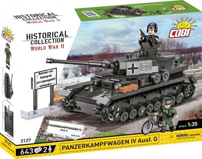 COBI 3127 World War II Německý tank Panzerkampfwagen IV Ausf. G 1:35