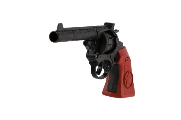 Revolver/pistole na kapsle 8 ran plast 20cm na kartě 15x25x3cm