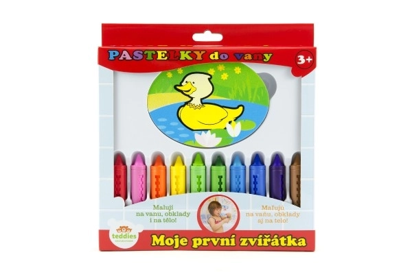 Pastelky do vany - Moje první zvířátka 10 kusů