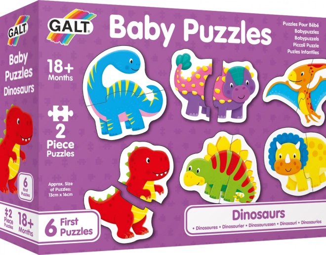 GALT Baby puzzle Dinosauři 6x2 dílky