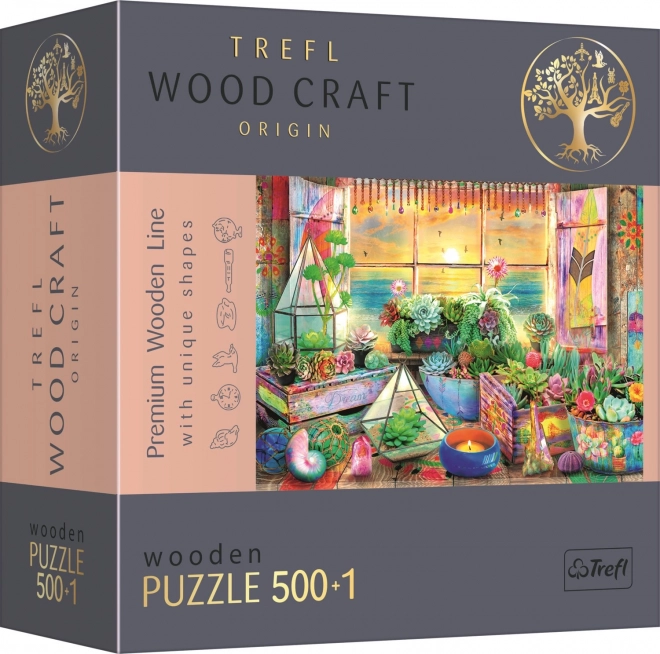 Dřevěné puzzle TREFL Wood Craft Plážový domek