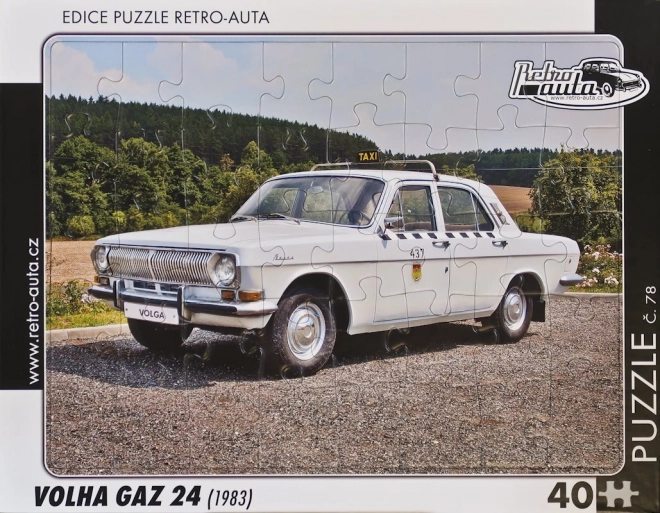 RETRO-AUTA Puzzle č.78 Volha GAZ 24 (1983) 40 dílků