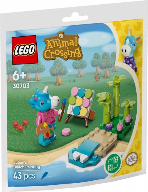 Stavebnice Animal Crossing Julian a plážová scenérie