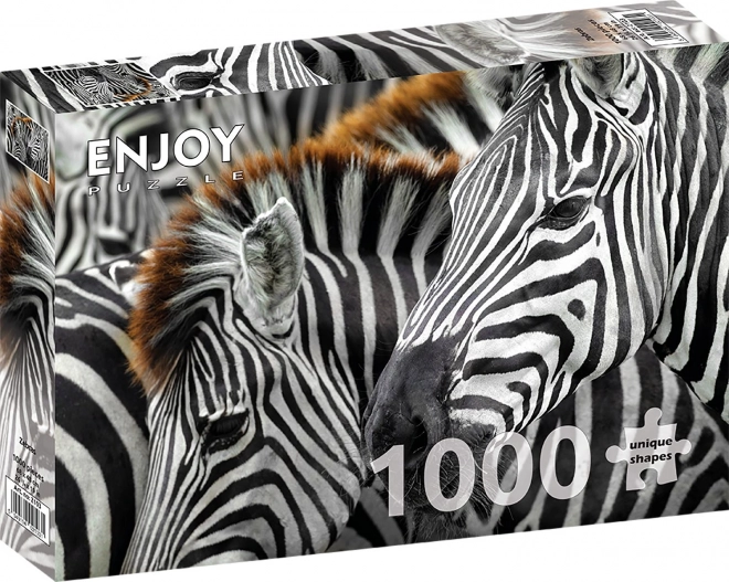 Užijte si puzzle Zebra 1000 dílků