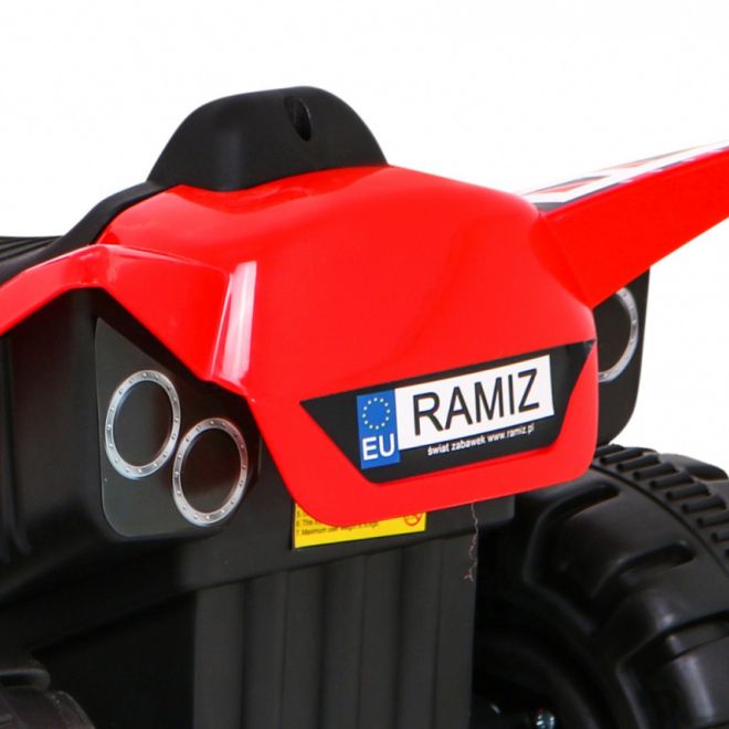 Nejrychlejší bateriová čtyřkolka pro děti Červená + 25W motor