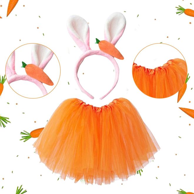 Oranžový kostým zajíčka