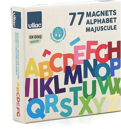 Vilac Dřevěná magnetická abeceda velká písmena