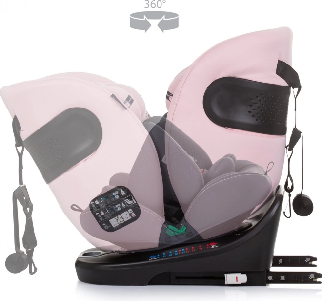 CHIPOLINO Autosedačka Motion i-Size 40-150cm Isofix 360, Flamingo