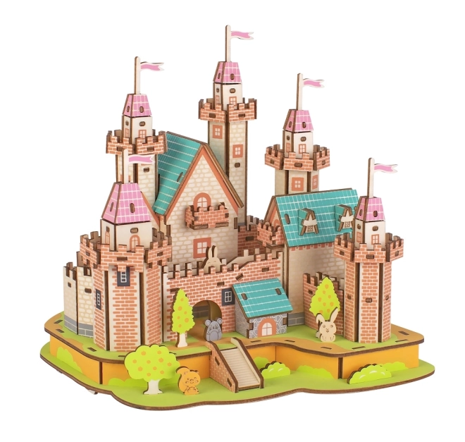 Woodcraft Dřevěné 3D puzzle Hrad v ráji