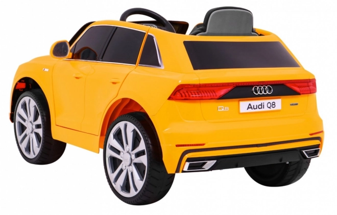 Audi Q8 Zvedák pro děti baterie Žlutá + Dálkové ovládání + EVA + Pomalý start + MP3 USB + LED dioda