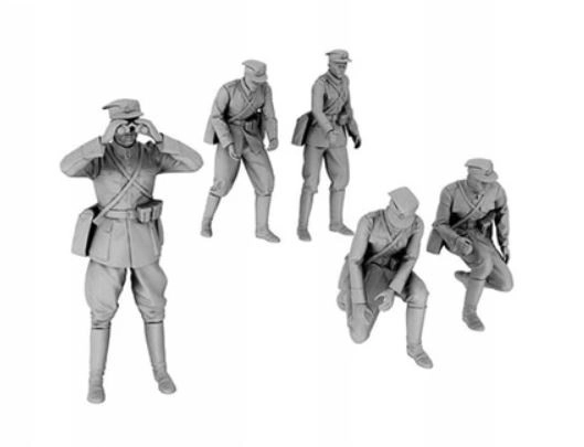 Polní kanón ráže 75 mm model 1897 s figurkami