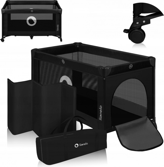 Cestovní postýlka Lionelo Stefi Black Carbon