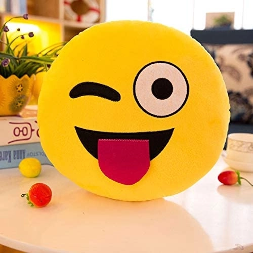 Polštář Emoji – S vyplazeným jazykem