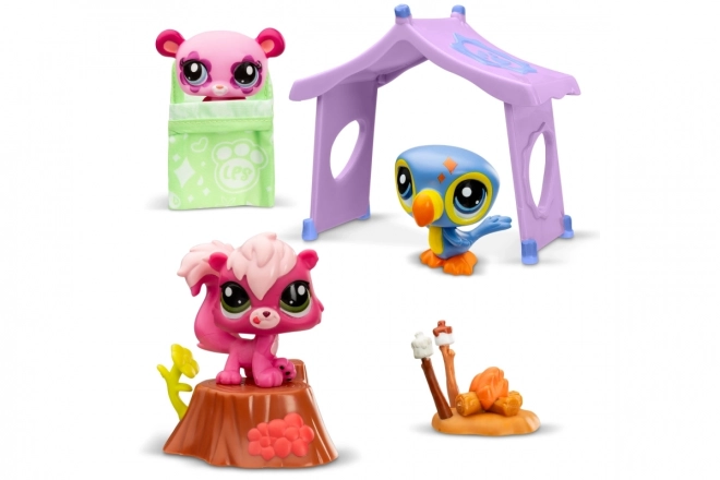 Littlest Pet Shop kempový set 3 figurky