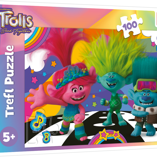 TREFL Puzzle Trollové 3: Zábavní Trollové 100 dílků