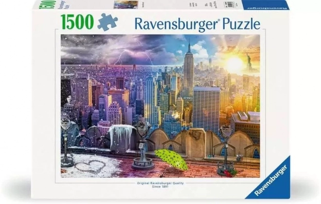 Puzzle 1500 prvků New York v létě a v zimě