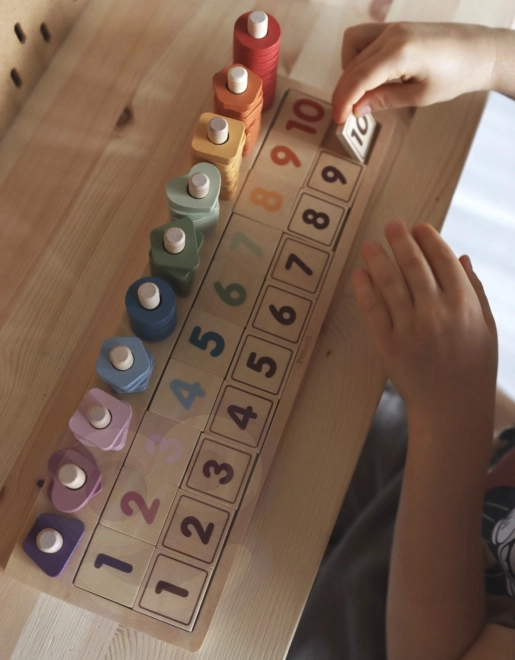 Dřevěné počítadlo a třídící hračka Montessori od PolarB