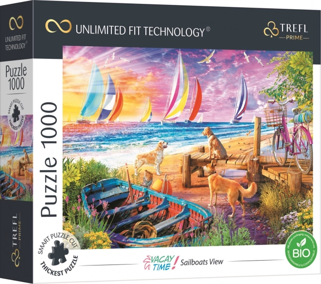 Puzzle Trefl Vacay Time: Pohled na plachetnice 1000 dílků