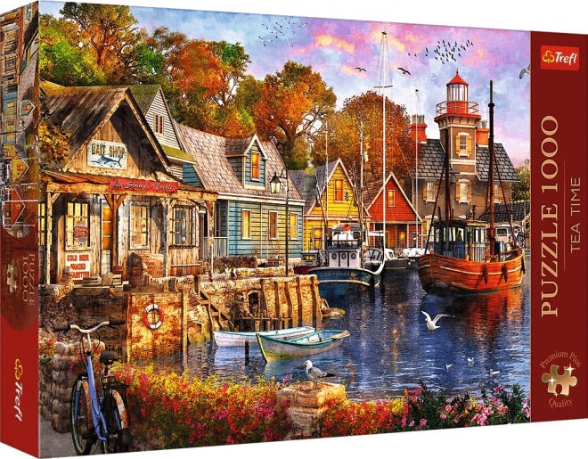 TREFL Puzzle Premium Plus Tea Time: Přístav u moře 1000 dílků