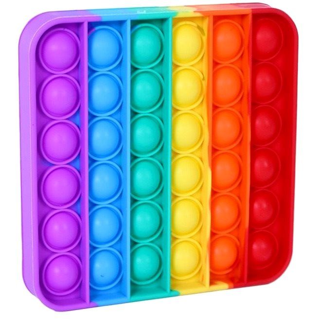 Antistresová hračka pro děti 5+ a dospělé Silikonová deska 28 bublinek – Čtverec
