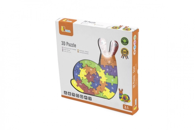 3D Puzzle - Šnek s písmenky