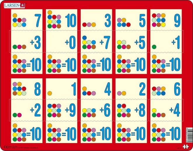 Puzzle naučení počítání sčítání do deseti