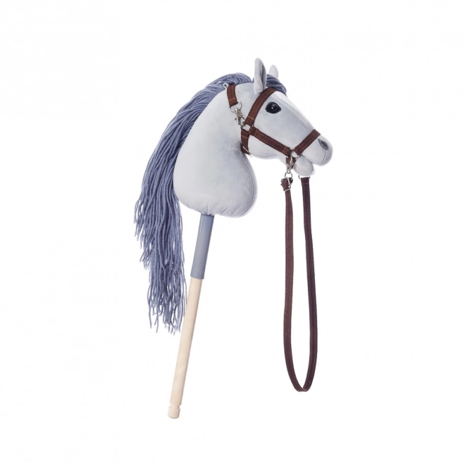 HOPPIHORSE kůň na tyči hobby horse velikost A4 šedý