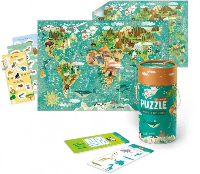 DODO Sada puzzle, her a doplňků Světová zvířata