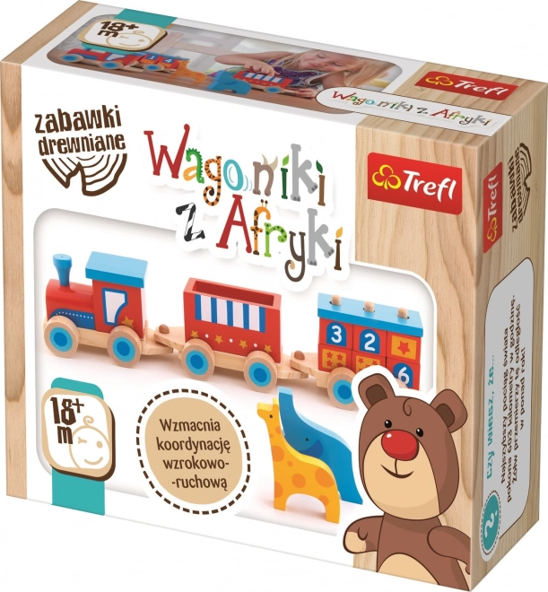 TREFL Dřevěný vláček z Afriky